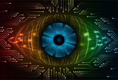 göz siber devre gelecekteki teknoloji konsepti