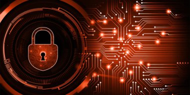 yüksek hızlı dijital hızda kilitlenmiş siber güvenlik kavramı