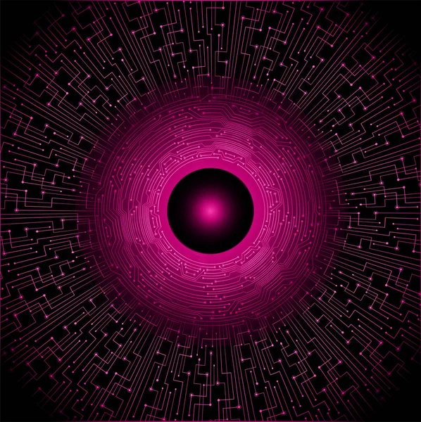 Fond Cyber Yeux Concept Technologique Futur — Image vectorielle
