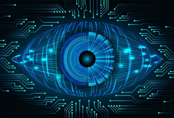 Augenkreis Schaltung Zukunft Technologie Konzept Hintergrund — Stockvektor