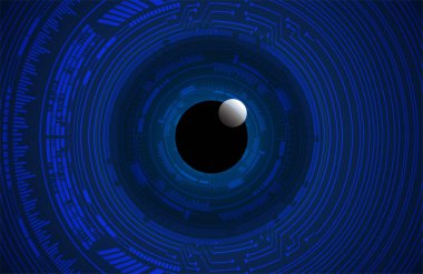 Global teknoloji ağı. Dünya ikili devre kartı gelecek teknolojisi, mavi hud siber güvenlik kavramı. 3d oluşturma.