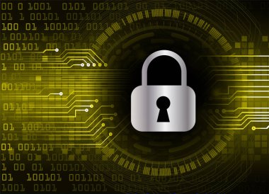 asma kilit ve devre kartı vektör çizimi