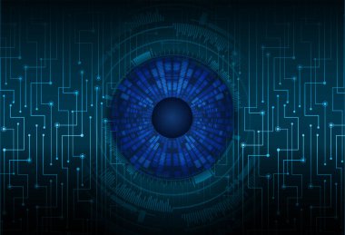 siber güvenlik kavramı göz, yüksek hızlı teknoloji internet bağlantısı tasarımı