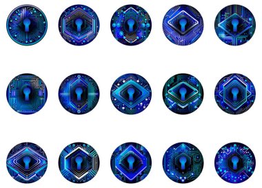 Mavi kristal mücevher koleksiyonu