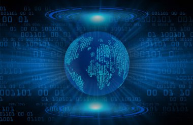 Arkaplanda ikili kod olan toprak küresi