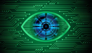 göz siber devre gelecekteki teknoloji konsepti