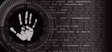 Dijital bilgisayar faresi olan bir elin dijital illüstrasyonu