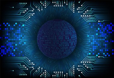 soyut teknoloji arka planı, vektör illüstrasyonu, siber güvenlik kavramı