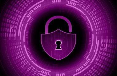 kalkan ve kilit ile soyut vektör arkaplanı