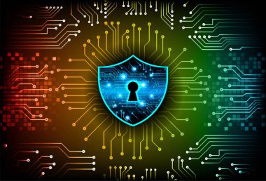 siber güvenlik kavramı arka plan, soyut illüstrasyon tasarımı