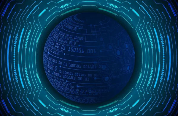 Темно Синий Технологический Фон Кибер Схемами Кружит Вокруг Большого Плюса — стоковый вектор