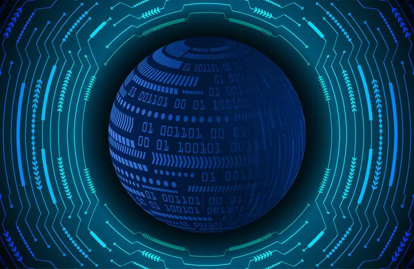 デジタルテクノロジー 抽象的な青と黒の背景 バイナリコード ベクトルイラストデザイン — ストックベクタ