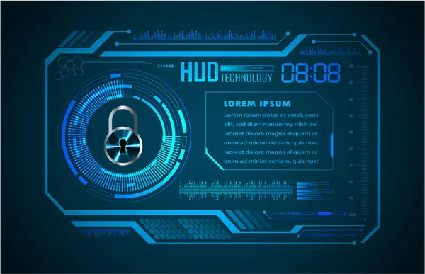 网络空间接口 与虚拟现实的技术接口 未来主义Hud接口 — 图库矢量图片