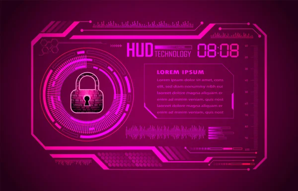 Siber Güvenlik Kavramı Arka Plan Kilitle — Stok Vektör