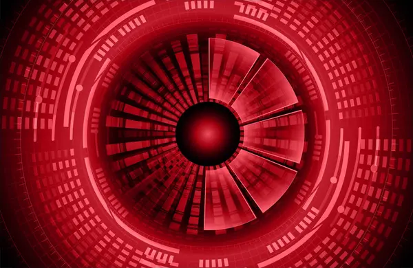 Fondo Tecnología Digital Roja Ilustración Del Botón Red — Vector de stock