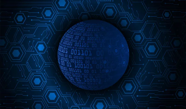 Cibersegurança Conceito Proteção Internet Código Dados Digitais Tecnologia Digital Fundo — Vetor de Stock