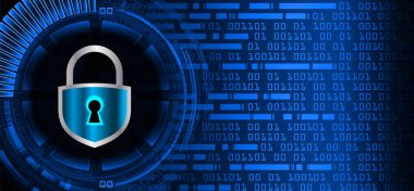 Siber güvenlik geçmişi, asma kilit, siber güvenlik kavramı.