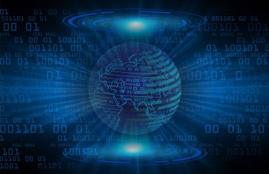 küresel ağ bağlantısı ve küresel veri kavramı. 3d oluşturma