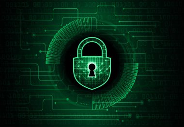 siber güvenlik kavramı arka plan, dijital yüksek kalite illüstrasyon