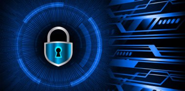 siber güvenlik kavramı arka plan, soyut illüstrasyon tasarımı