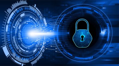 Siber güvenlik veri koruması iş teknolojisi gizlilik kavramı. 