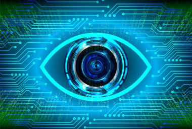 Global teknoloji ağı. Dünya ikili devre kartı gelecek teknolojisi, mavi hud siber güvenlik kavramı. 3d oluşturma.