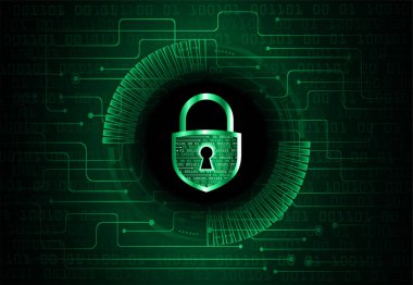 soyut dijital asma kilidin vektör çizimi