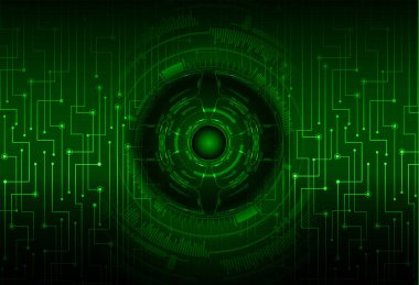 Global teknoloji ağı. Dünya ikili devre kartı gelecek teknolojisi, mavi hud siber güvenlik kavramı. 3d oluşturma.