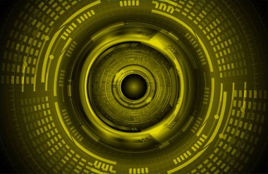 Global teknoloji ağı. Dünya ikili devre kartı gelecek teknolojisi, mavi hud siber güvenlik kavramı. 3d oluşturma.