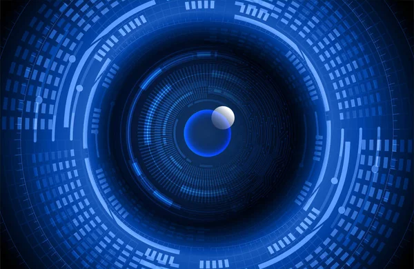Botón Azul Del Sistema Cibernético Fondo Tecnología Digital — Archivo Imágenes Vectoriales