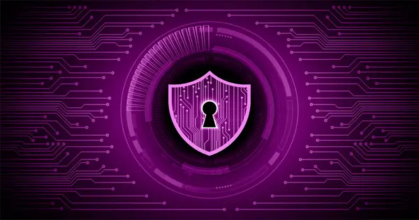 サイバーセキュリティデータ保護ビジネステクノロジープライバシーコンセプト — ストックベクタ