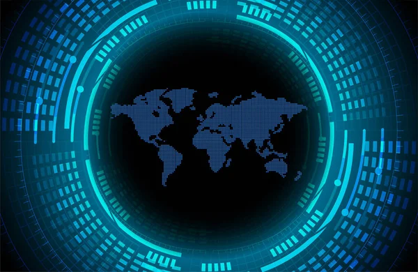 Blauer Cyber Systemknopf Digitaler Hintergrund — Stockvektor