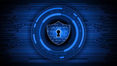 Sayısal arkaplan ve siber güvenlik konusunda kapatılmış asma kilit