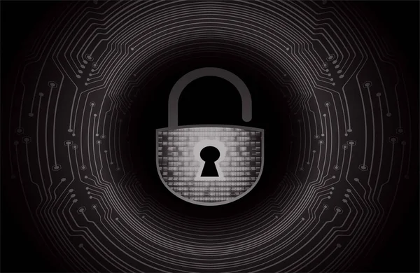 Cyber Sicherheitskonzept Hintergrund Vektor Illustration — Stockvektor