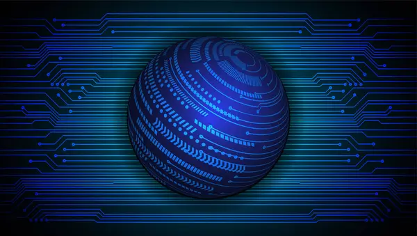 Une Sphère Avec Fond Bleu — Image vectorielle