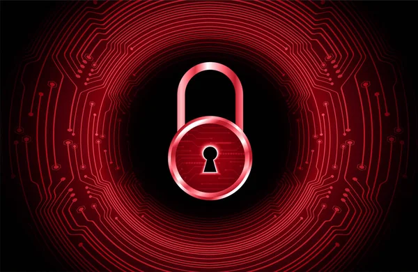 Conceito Segurança Cadeado Fechado Digital Segurança Cibernética —  Vetores de Stock