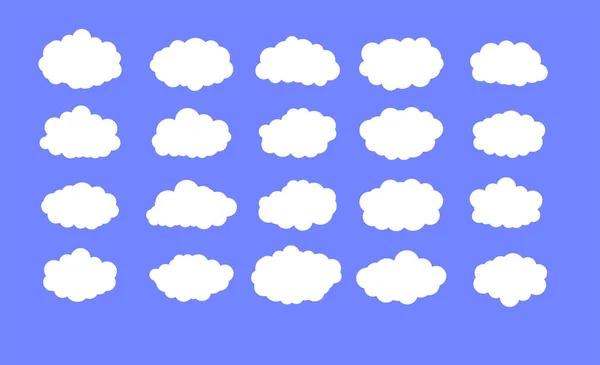 Modrá Obloha Bezproblémovou Vzorem Bílé Mraky — Stockový vektor
