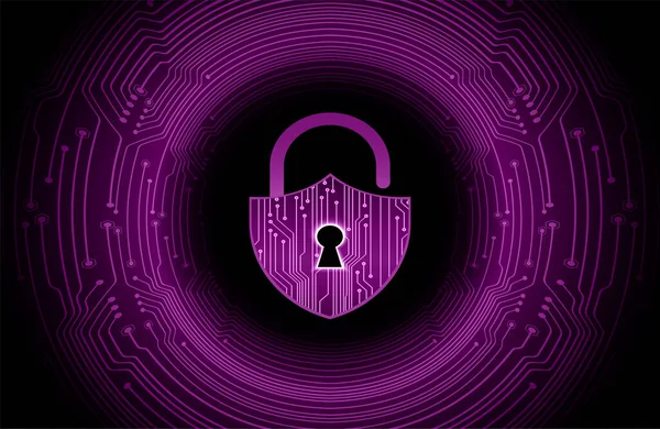 Bezpečnostní Koncepce Uzavřený Zámek Digitální Kybernetickou Bezpečnost — Stockový vektor