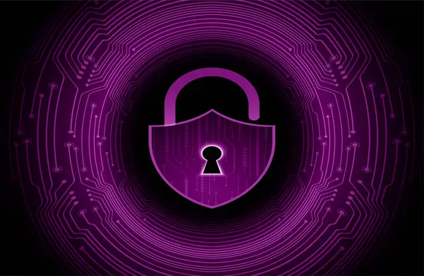 安全概念 关于数字 网络安全的闭锁 — 图库矢量图片