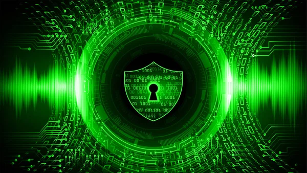 Concetto Sicurezza Lucchetto Chiuso Sfondo Digitale Sicurezza Informatica — Vettoriale Stock