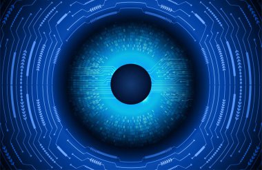 Göz siber güvenlik gelecekteki teknoloji konsepti 