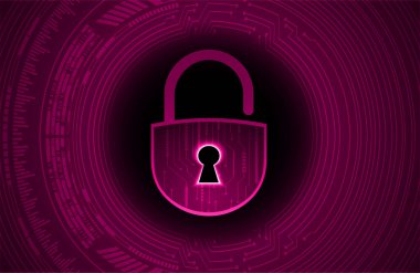 Soyut gelecek vektör illüstrasyonunu kilitle 