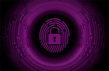  Üzerinde asma kilit olan bir parmak izi.