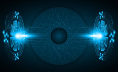 göz siber devre gelecekteki teknoloji konsepti 