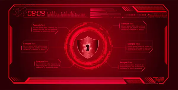 Siber Güvenlik Arayüzü Kilitlendi Vektör Illüstrasyonu — Stok Vektör