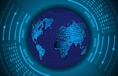 küresel bağlantı. küresel ağ konsepti. 3d oluşturma