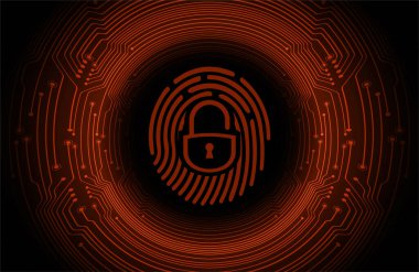 Kilit ve vektör illüstrasyonlu siber güvenlik kavramı