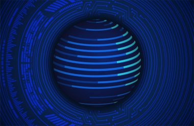 Siber devre gelecekteki teknoloji kavramı.