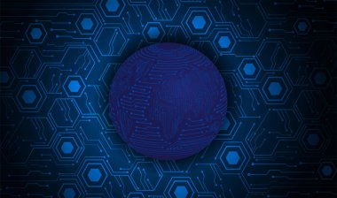 Devre kartının soyut arkaplanı. vektör illüstrasyonu.