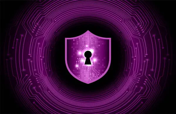 Interface Cybersécurité Avec Verrouillage — Image vectorielle